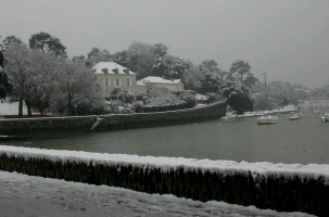 Pornic sous la neige - auteur : Roger Urfer