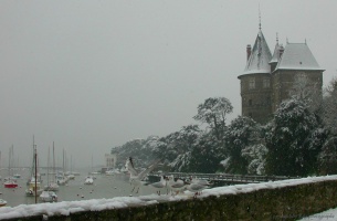 Pornic sous la neige - auteur : Roger Urfer