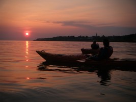 Balade au coucher de soleil avec Kayak Nomade