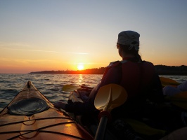 Balade au coucher du soleil avec Kayak Nomade