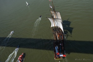  Dbord de Loire avec L'Hermione et le Belem