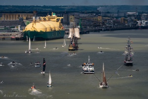  Dbord de Loire avec L'Hermione et le Belem