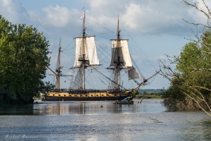  Dbord de Loire avec L'Hermione et le Belem