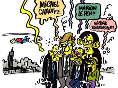 Pornic - 06/07/2012 - Lgislatives 2012, Pays de Retz : deux caricatures de nos ex-dputs contre SuperAyrault