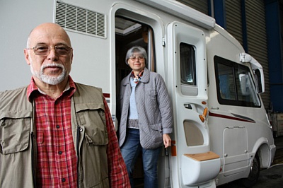 Pornic - 09/06/2014 - Pornic : Michel et Jenny baroudent en camping-car 