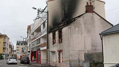 Pornic - 17/07/2014 - Incendie  Saint-Brevin. Le corps d`un homme retrouv carbonis 
