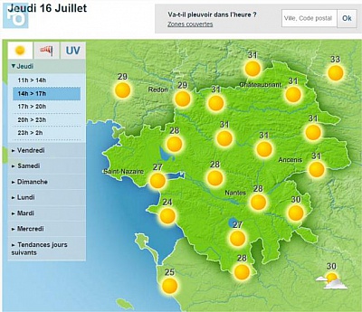 Pornic - 16/07/2015 - Nouvelle vague de chaleur : pic de 31C attendu aujourd`hui