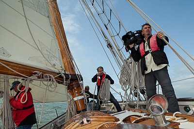 Pornic - 16/07/2015 - Photos :  bord du SAINT MICHEL II avec Alain Rault