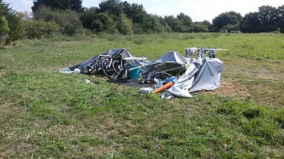 Pornic - 16/09/2015 - La Bernerie-en-Retz : leur caravane vole en quelques minutes