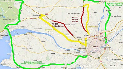 Pornic - 25/02/2016 - Info Traffic en direction ou au retour de Nantes