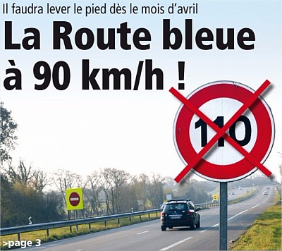 Pornic - 14/04/2016 - Attention : demain la Route Bleue  90km/h !