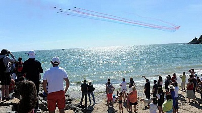 Pornic - 18/07/2016 - Scurit renforce pour la venue de la Patrouille de France 