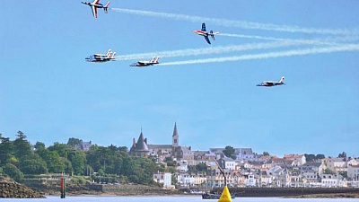 Pornic - 18/07/2016 - La patrouille de France dans le ciel de Pornic