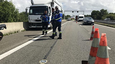 Pornic - 28/07/2017 - Carambolage entre sept vhicules au pont de Saint-Nazaire 