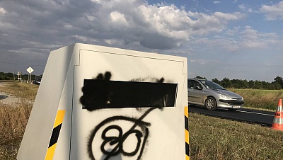 Pornic - 30/06/2018 - Axe Nantes-Pornic : nouveau radar vandalis contre le 80 km/h
