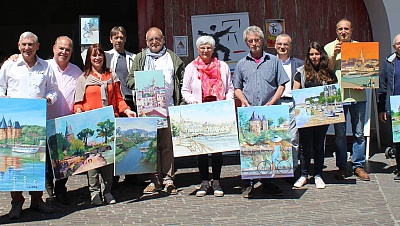 Pornic - 18/06/2019 - Pornic. Jean Gener remporte le concours de peinture