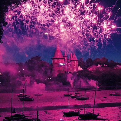 Pornic - 16/07/2019 - Photos et vidos du feu d`artifice du 14 juillet  Pornic