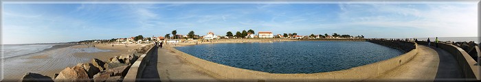 Panoramique : Le plan d'eau de la Bernerie en Retz