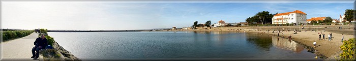 Panoramique : Le plan d'eau de la Bernerie en Retz