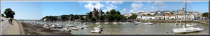 Panoramique : L'avant-Port de Pornic et le Chteau